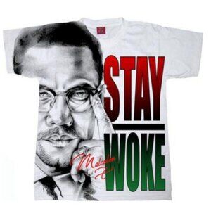 Stay Woke Malcolm X Crew Neck Unisex Tshirt